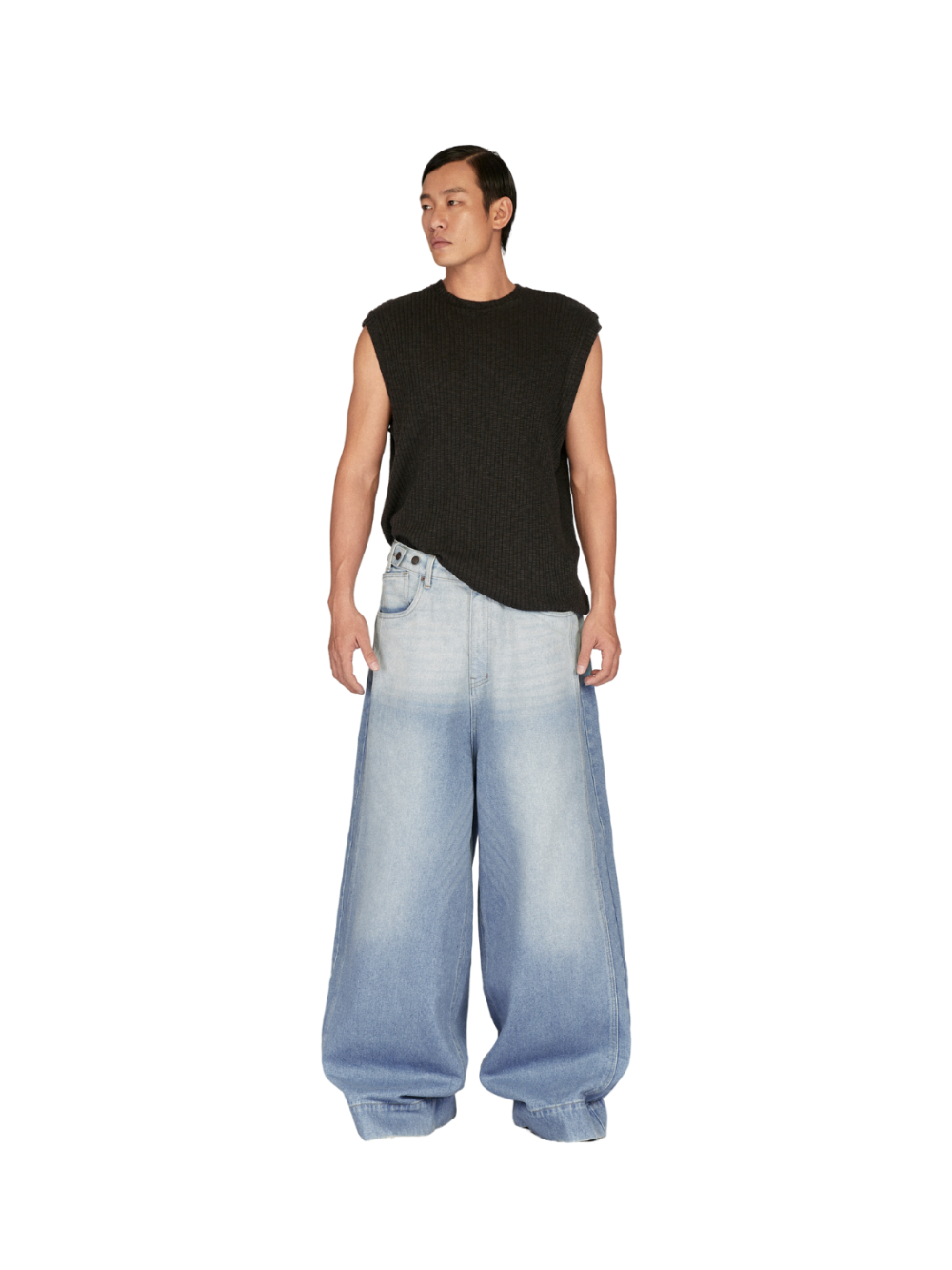 Laminapparel - Ombre Button Jeans