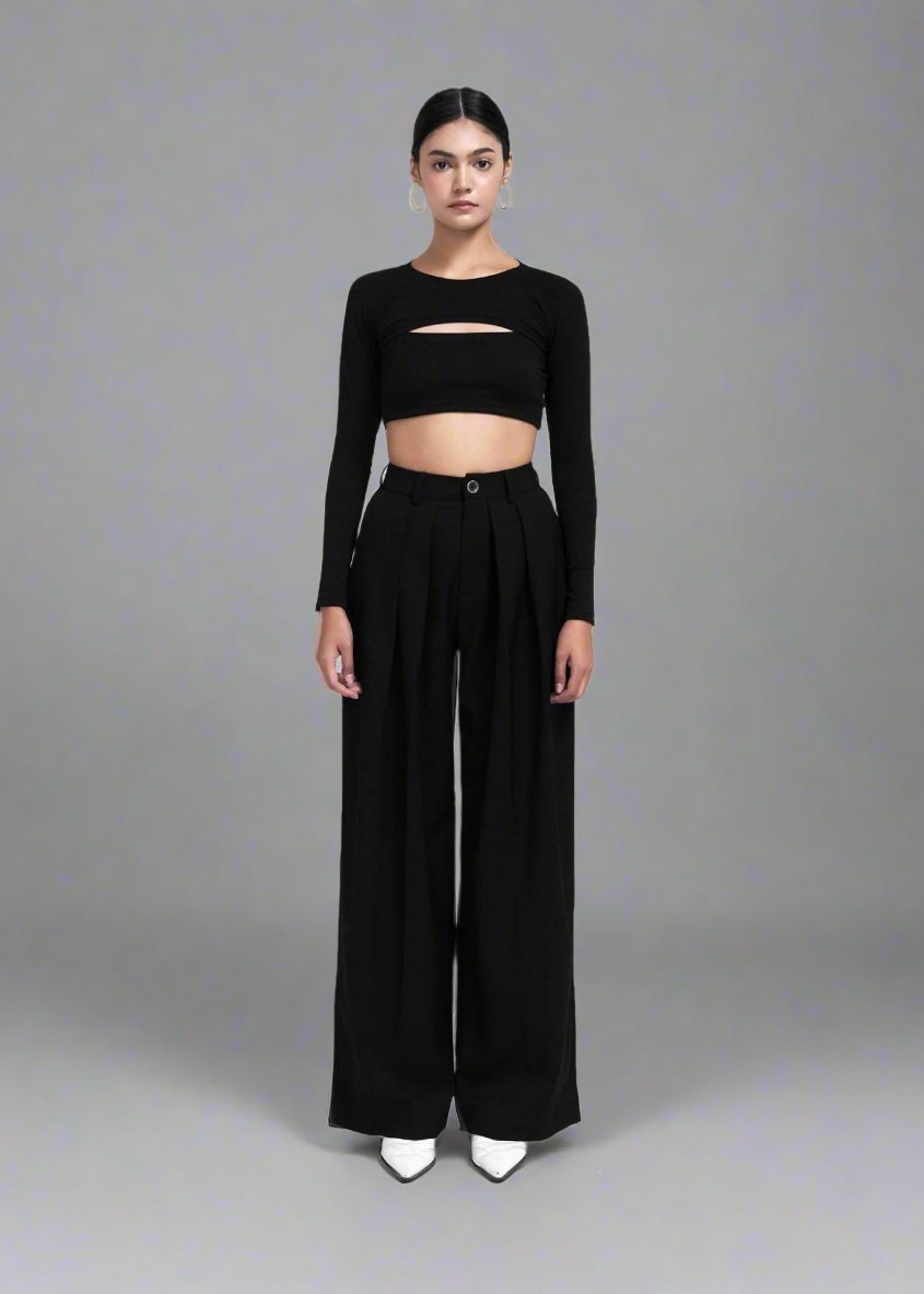 Làminapparel - High-Waist Wide-Leg Pants