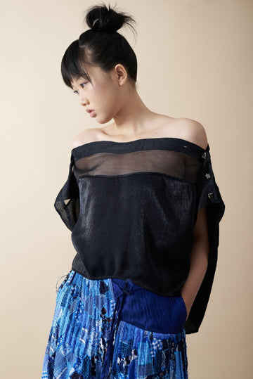 KHAAR - Sheer Black Top