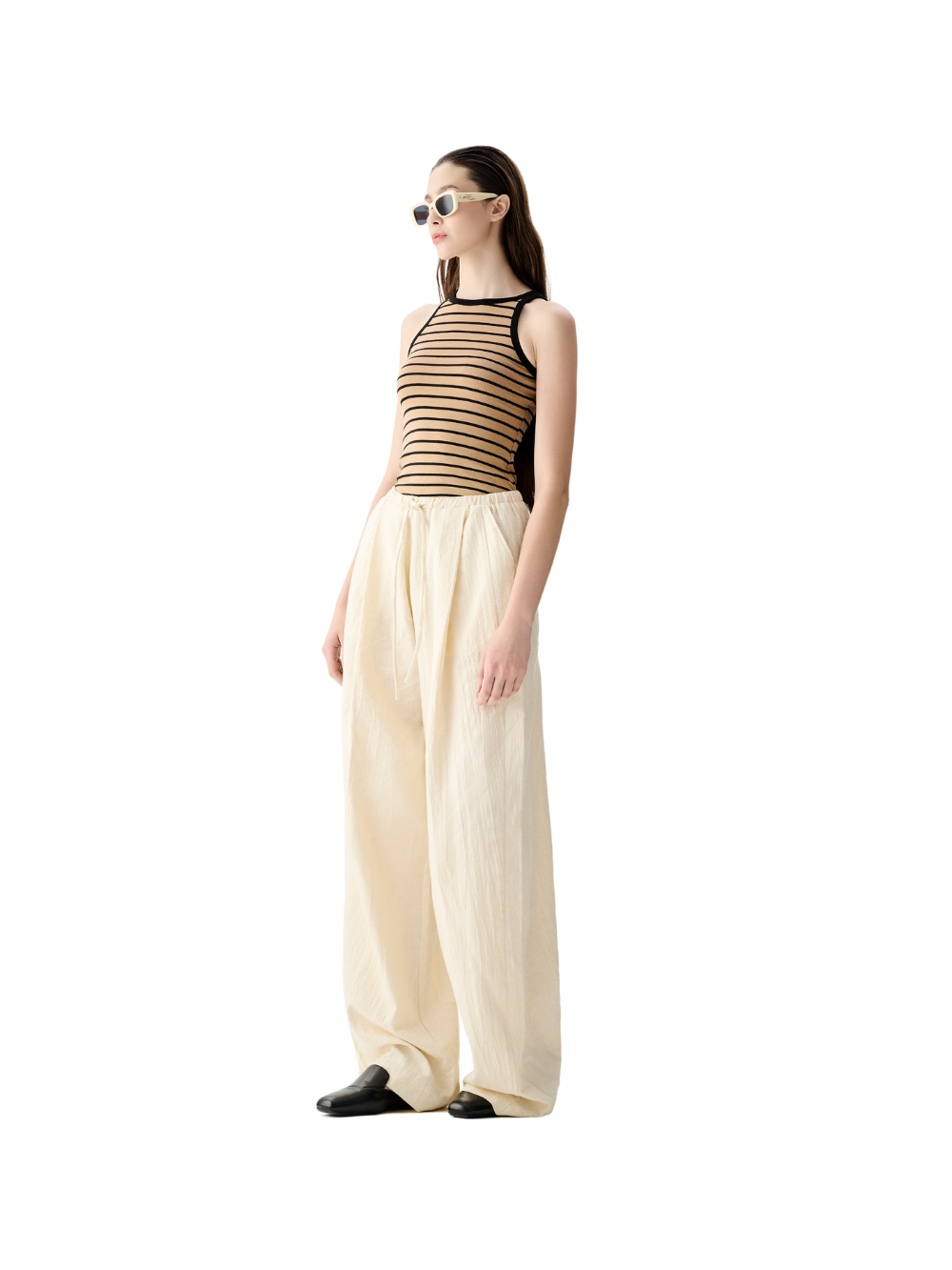 Laminapparel - Brown Striped Tank Top