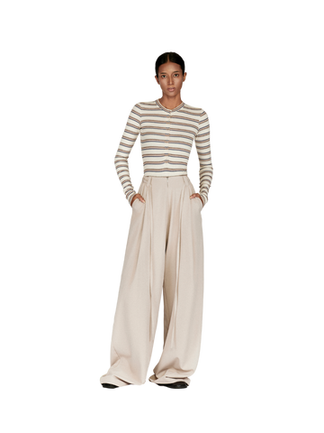 Laminapparel - String Belt Pleated Trousers