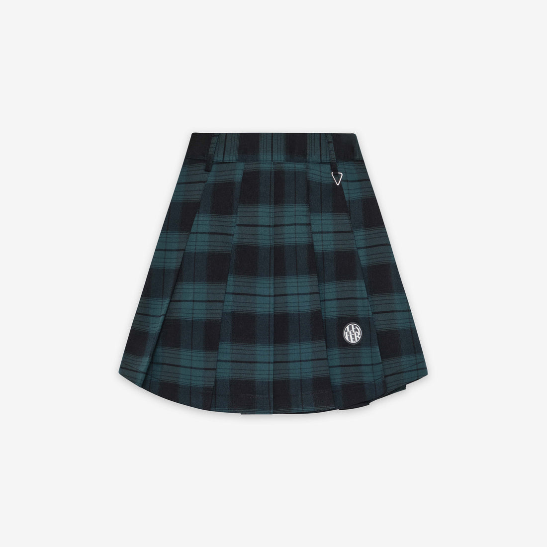 Le Fiery - Check Pleated Skirt in Green