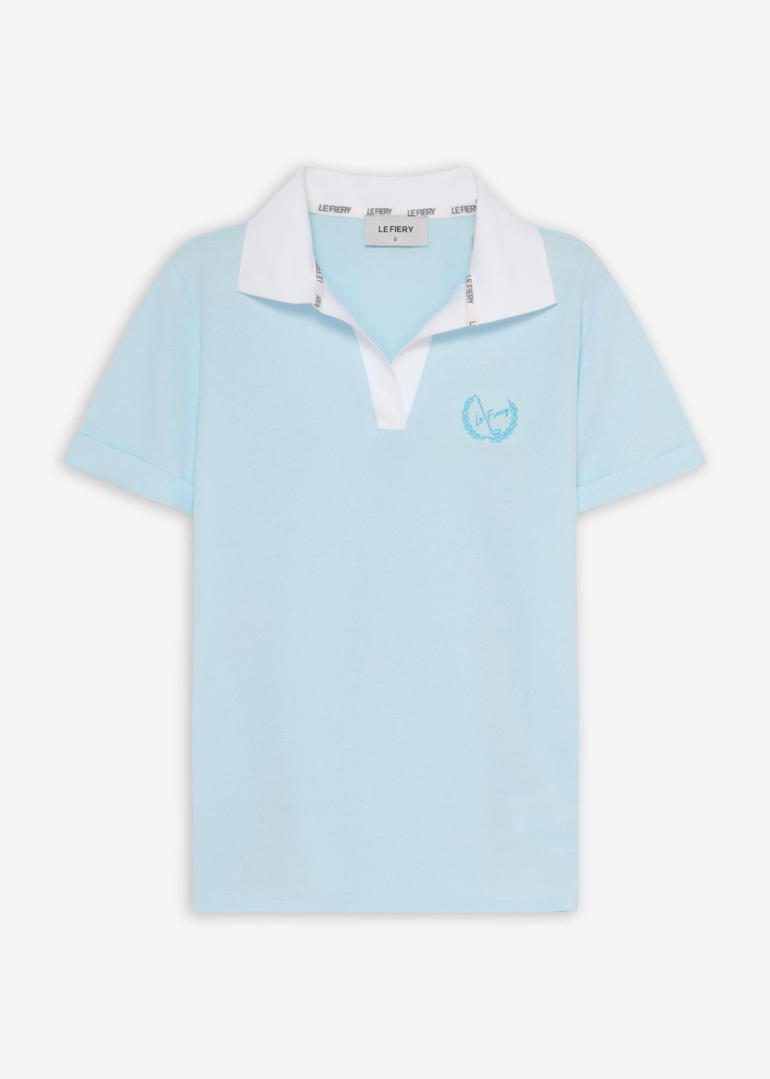 Le Fiery - Collar Short Sleeve T-Shirt in Blue