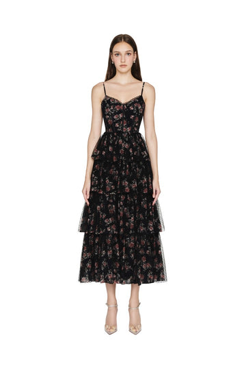 JUBIN - Hermione Floral Tiered Maxi Dress