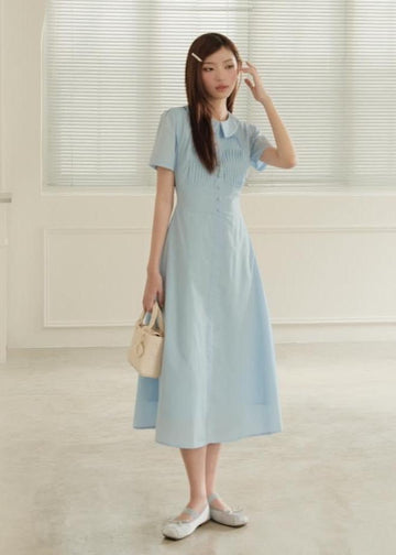 Ceci Cela - Peter Pan Collar Midi Dress