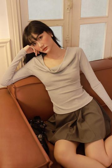 Ceci Cela - Convertible Cotton Knit Top