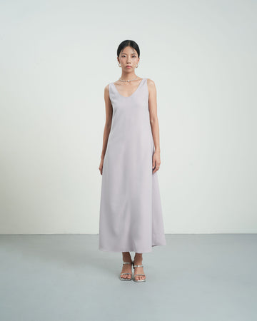 KHAUBYCQ - Lavender Sleeveless V-Neck Cotton Maxi Dress