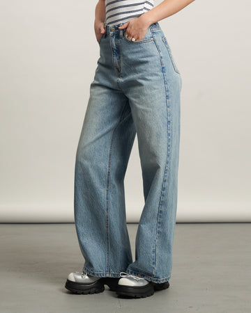 KHAUBYCQ - High-Waisted Wide-Leg Jeans