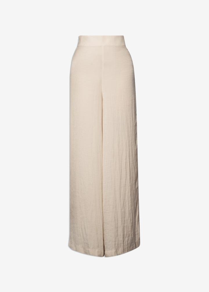 MACH NHA DUONG - Amanda High-Waisted Wide-Leg Silk Pants