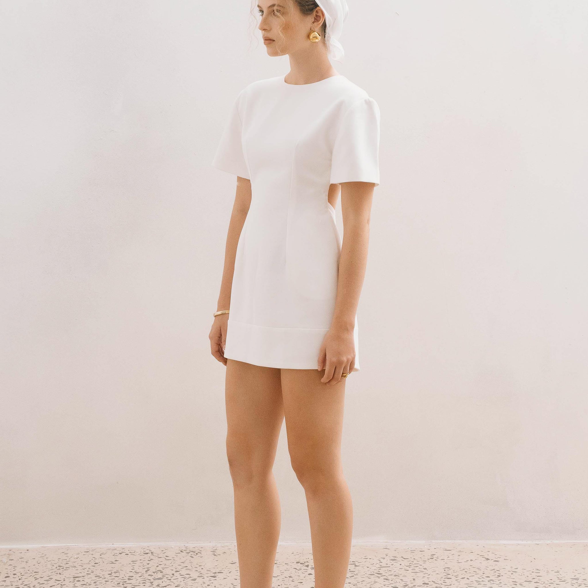 MACH NHA DUONG - Modern Grace White Mini Dress