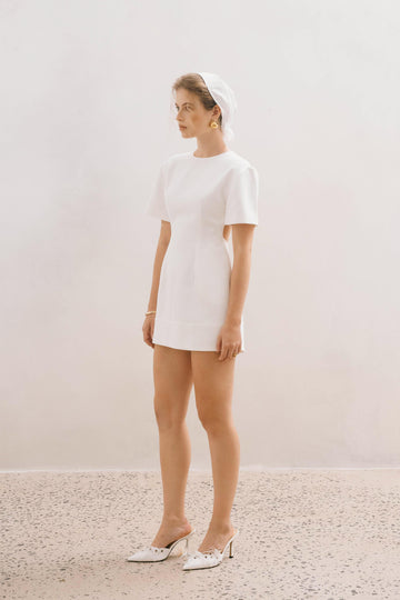 MACH NHA DUONG - Modern Grace White Mini Dress