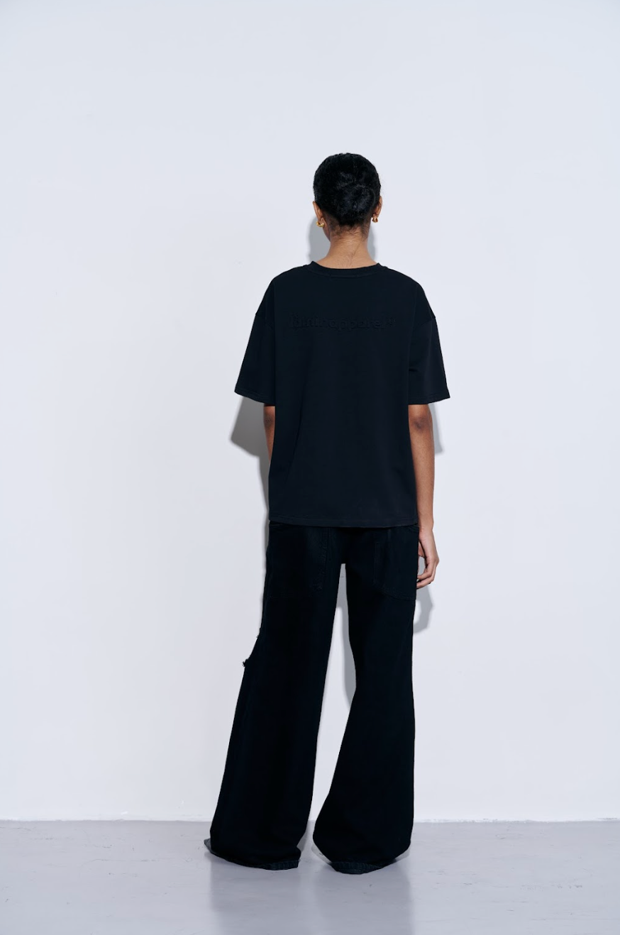 Làminapparel - Black Oversized Cotton T-Shirt