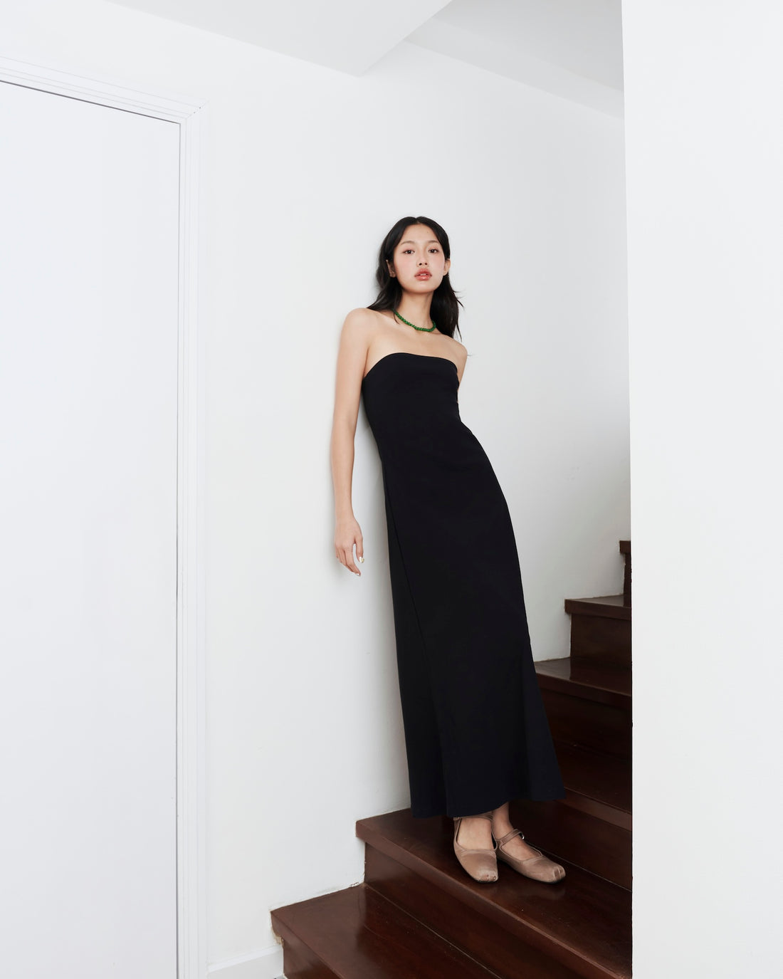 Dottie - Black Strapless Maxi Dress