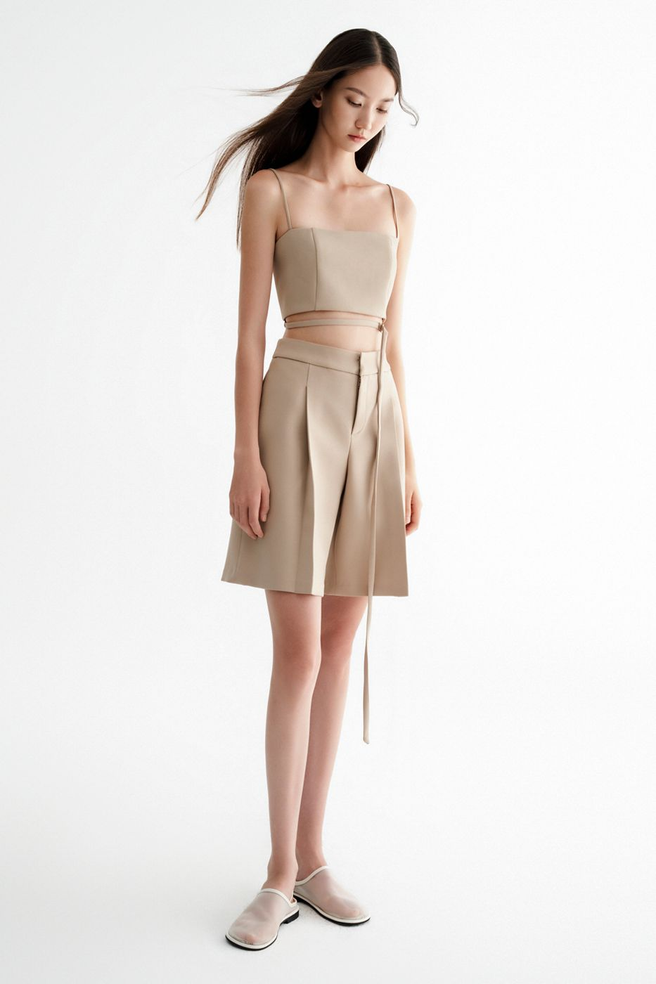 JEUNE - Tailored Pleated Shorts