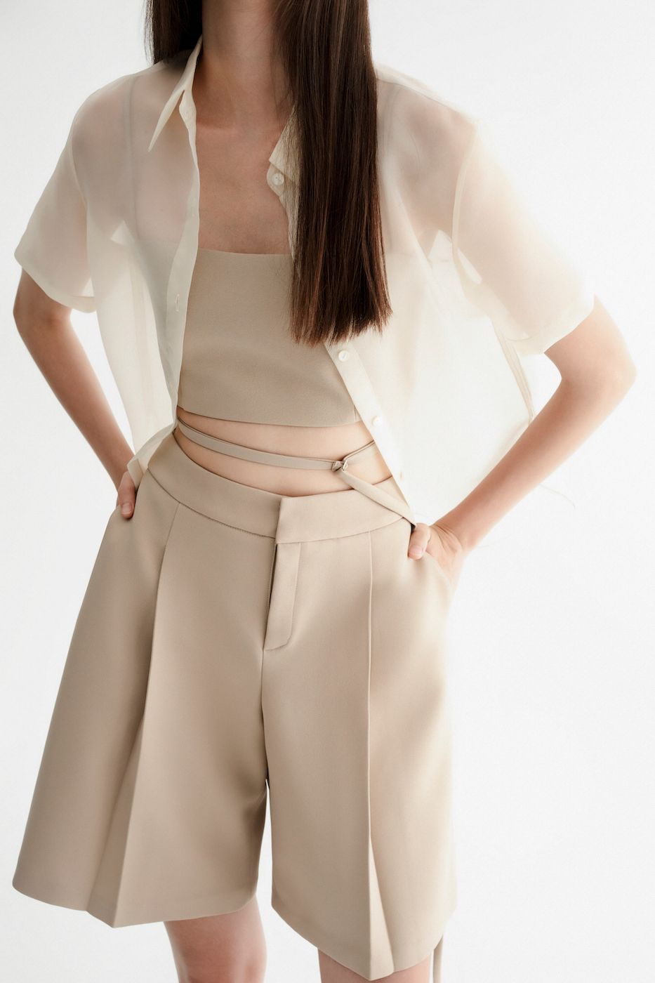 JEUNE - Tailored Pleated Shorts