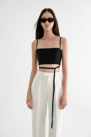 JEUNE - Strappy Bandeau Top with Waist Tie