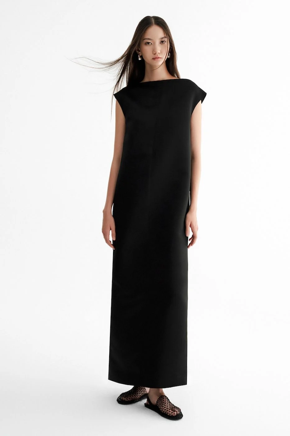 JEUNE - Timeless Black Taffeta Maxi Dress