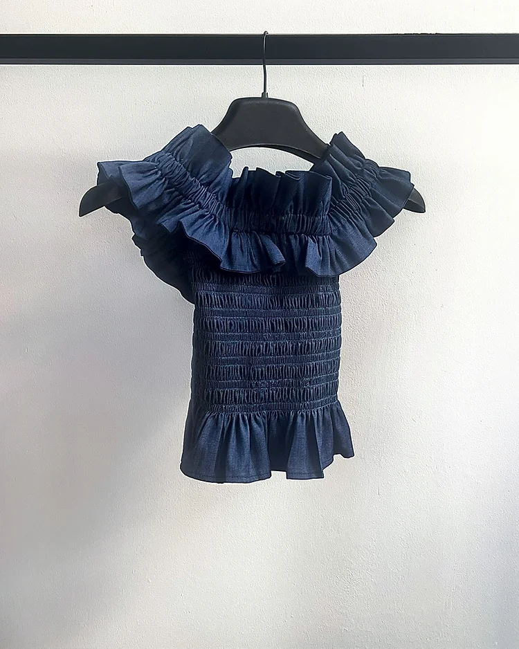 PROFILEMÔMÔ - Ruffled Empire Smock Top