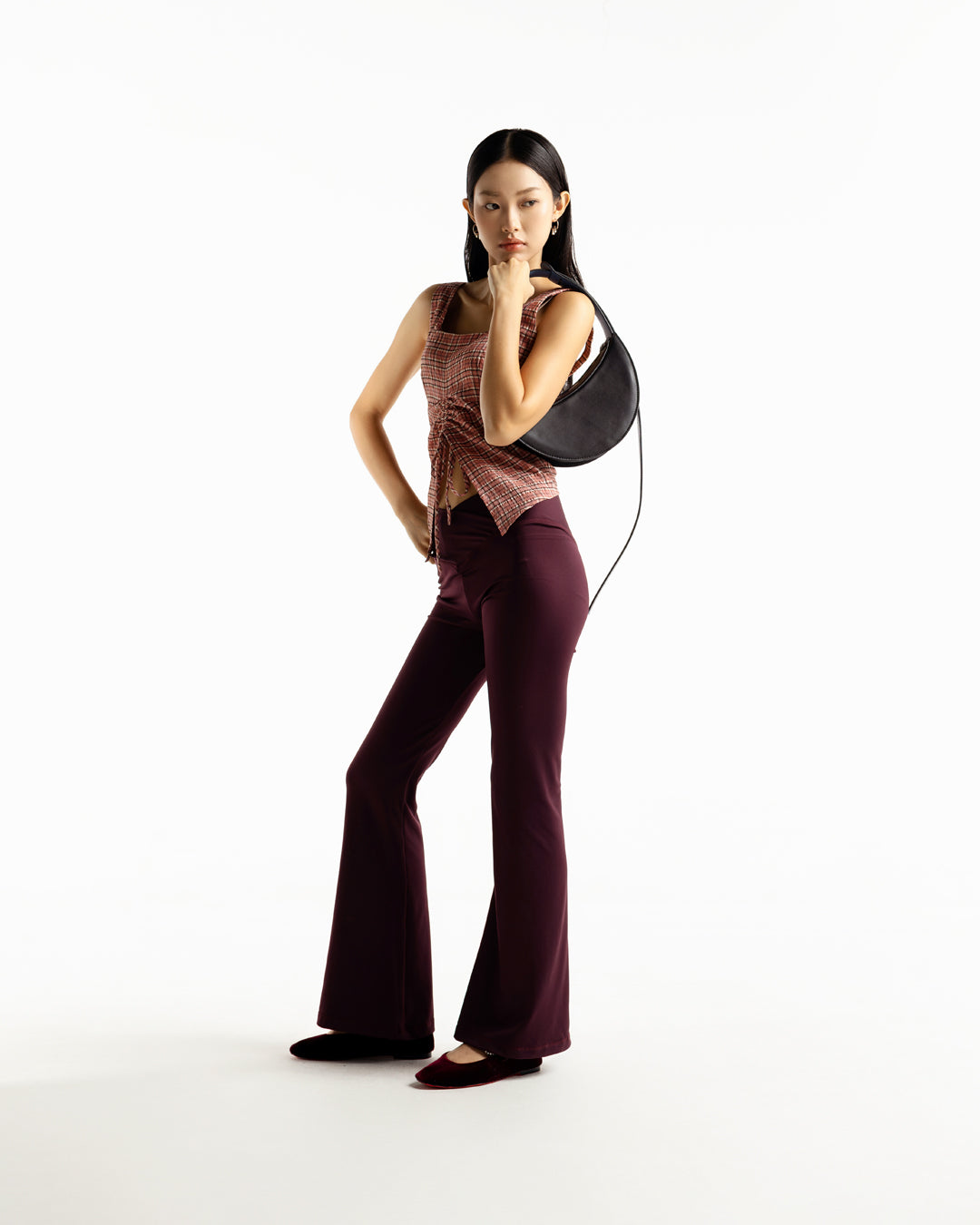 PROFILEMÔMÔ - Crossover Waist Flare Pants