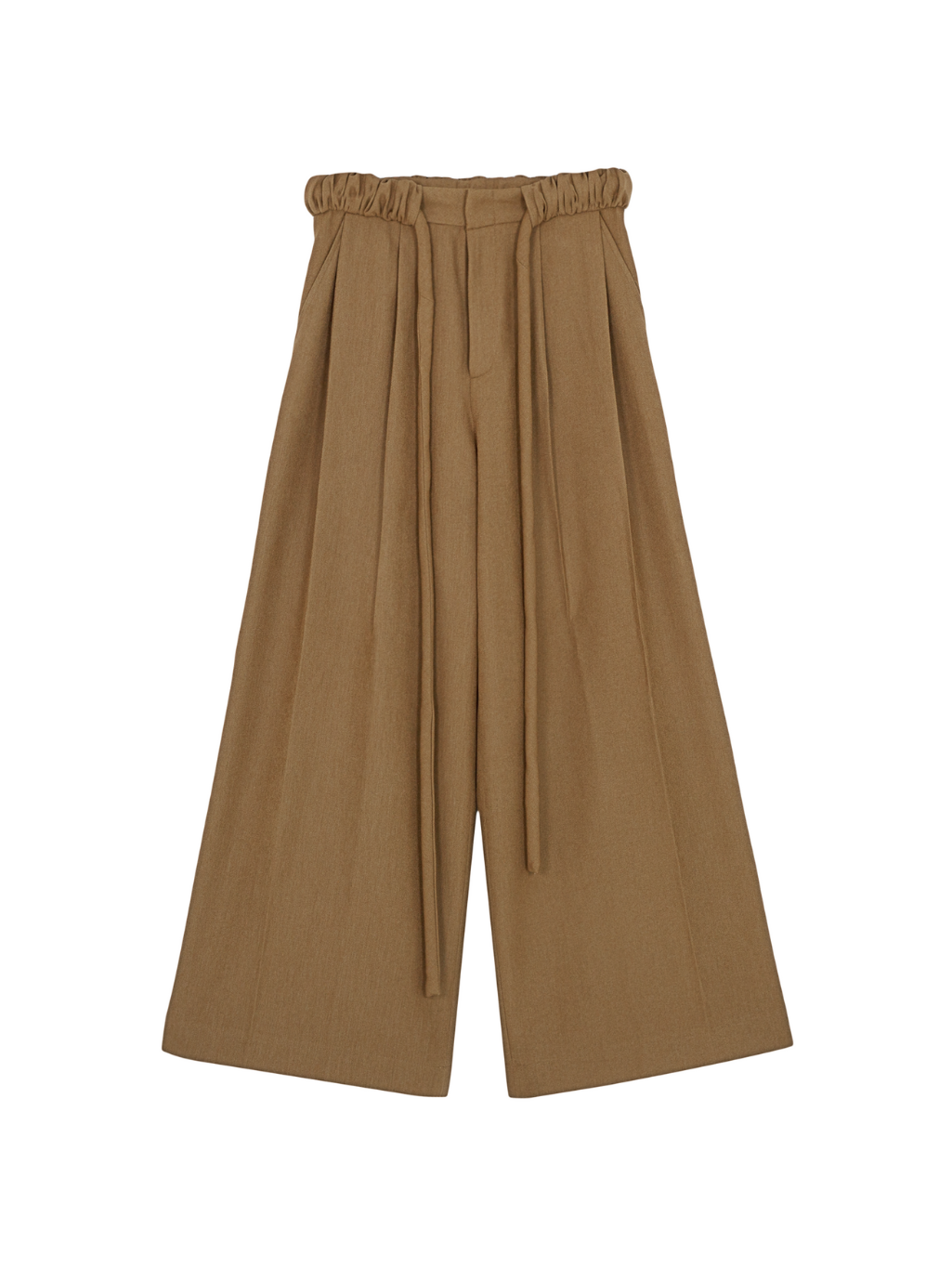 COCOSIN - Velvet Brown High-Waisted Wide-Leg Trousers